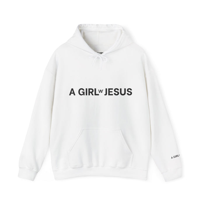 A GIRL w/ JESUS HOODIE