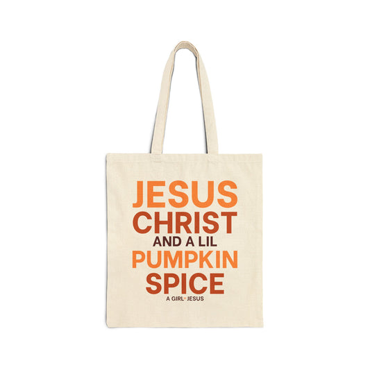 Jesus & Pumpkin Spice Tote Bag