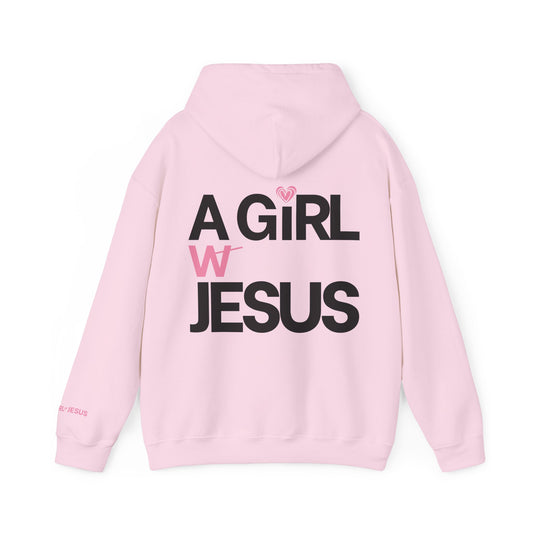 A GIRL w/ JESUS Heart HOODIE