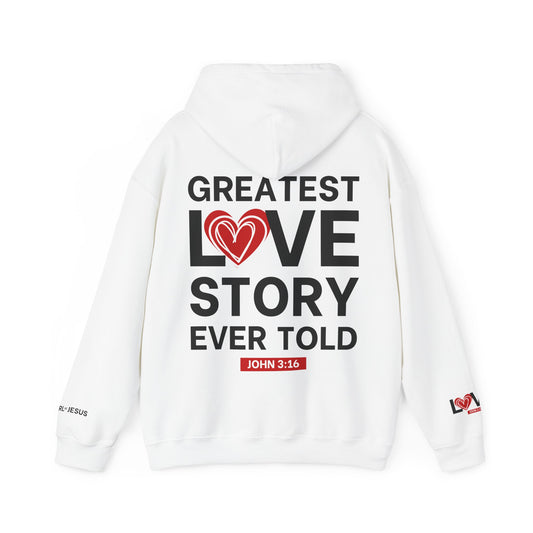 GWJ GREATEST LOVE STORY EVER TOLD WHITE HOODIE