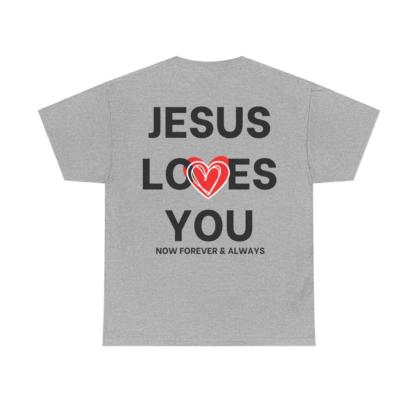 Jesus Loves You T-Shirt Red Heart