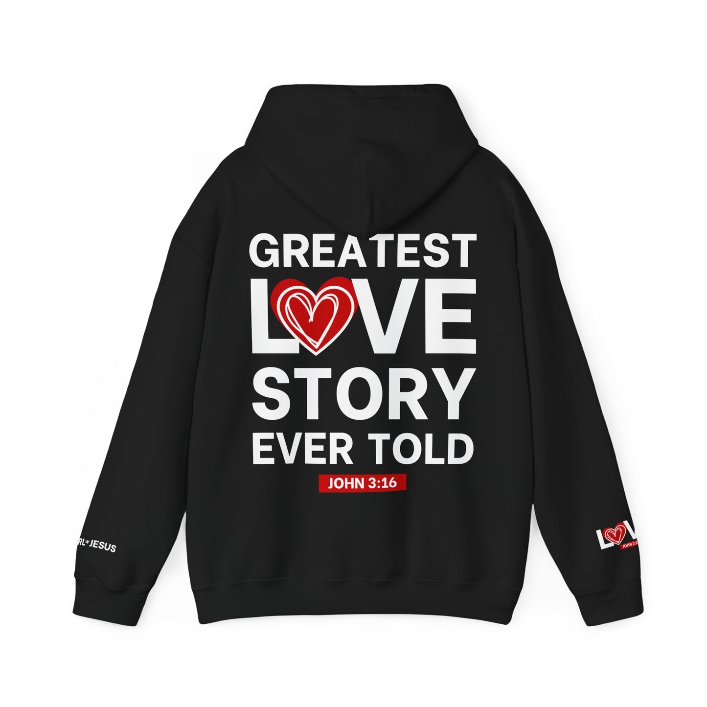 GWJ GREATEST LOVE STORY EVER TOLD BLACK HOODIE