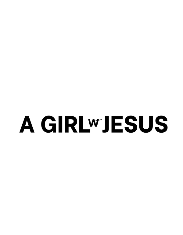 A GIRL WITH JESUS LOGO