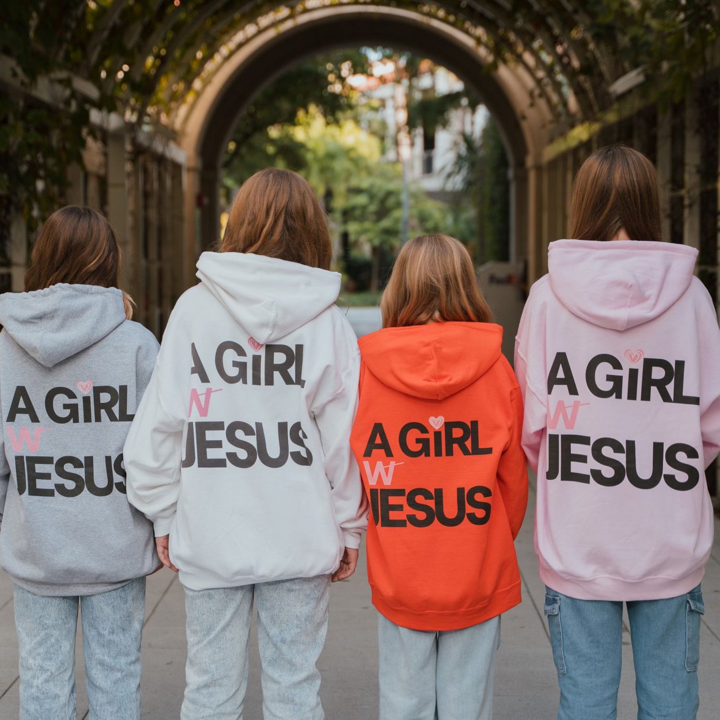 A GIRL w/ JESUS Heart HOODIE