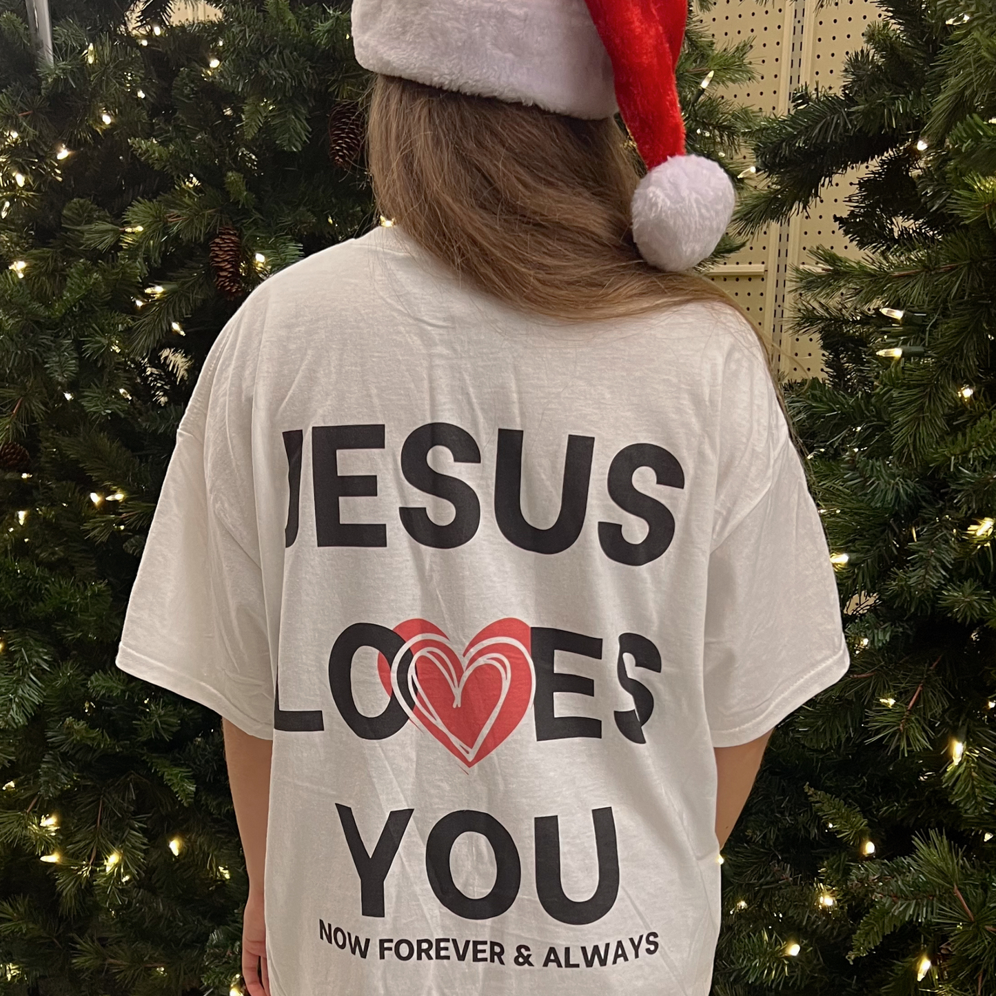 Jesus Loves You T-Shirt Red Heart